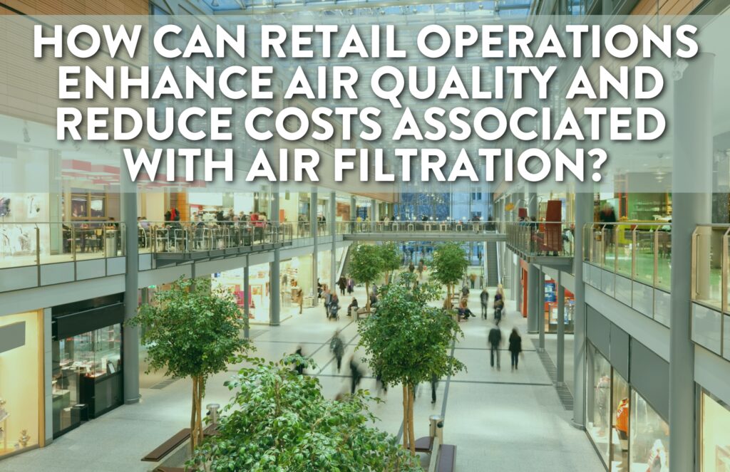 An image of a mall with retail stores on two levels. There are trees in the courtyard and a pedestrian bridge from one side to the other